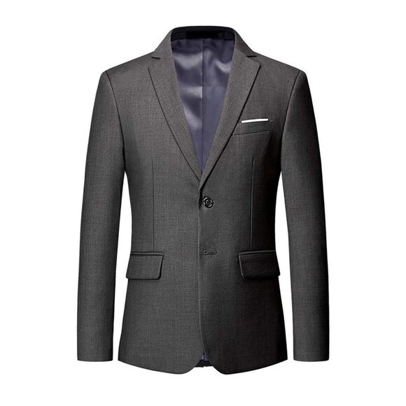 Men’s Mogu Casual Suit Jacket Blazer Slim Fit 2 Button Gray Size 42 NWT - Picture 1 of 10